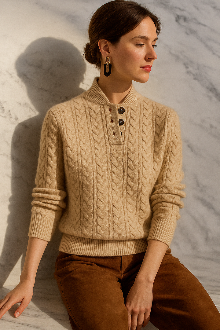Women's Cable Knit Cashmere Blend Jumper