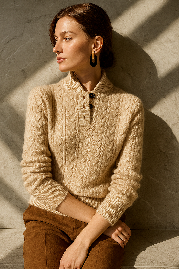 Women's Cable Knit Cashmere Blend Jumper