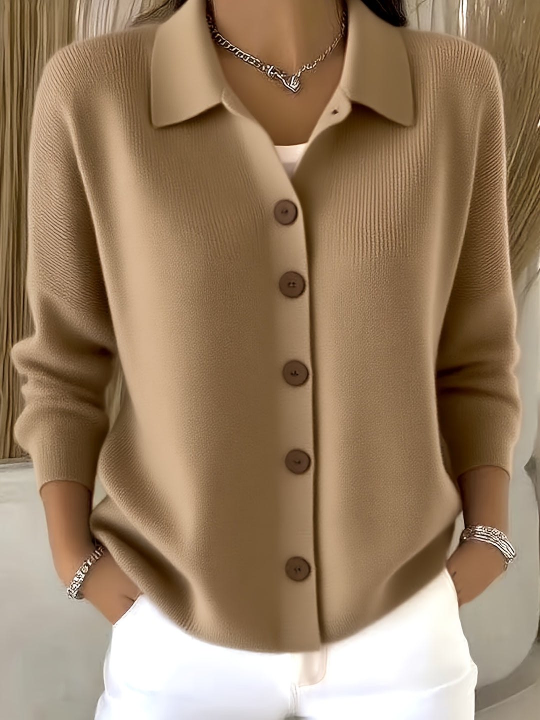 Women's Casual Button-Up Cardigan