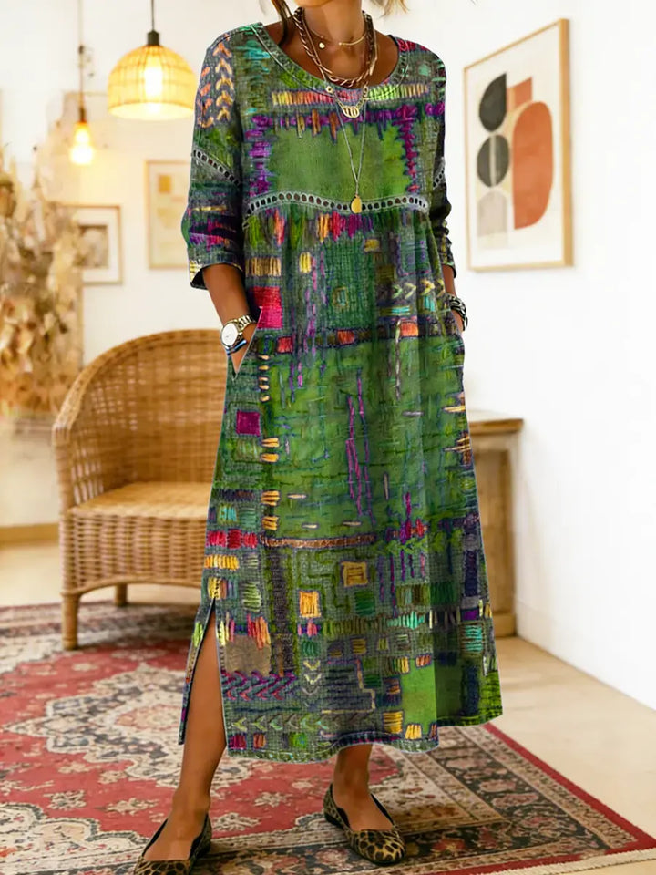 Women's Denim Patchwork Dress