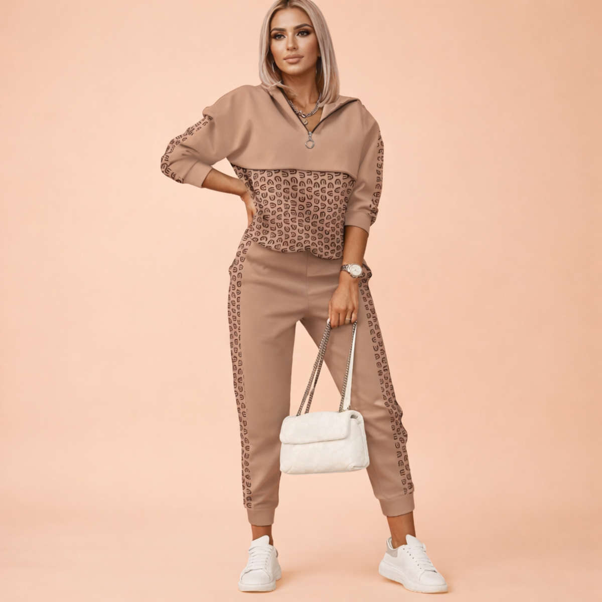 Survêtement zippé pour femme