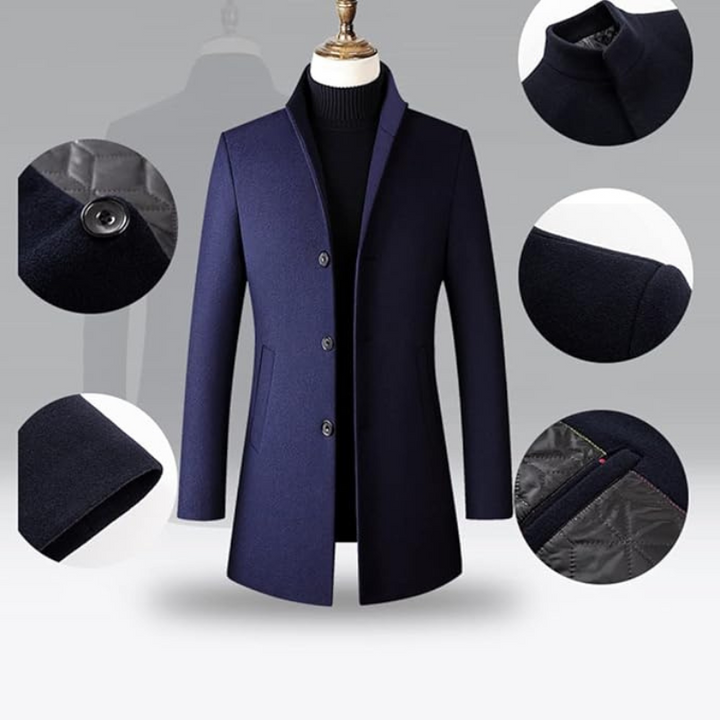Men's Single-Breasted Trench Coat