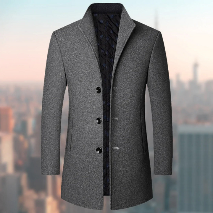 Men's Single-Breasted Trench Coat