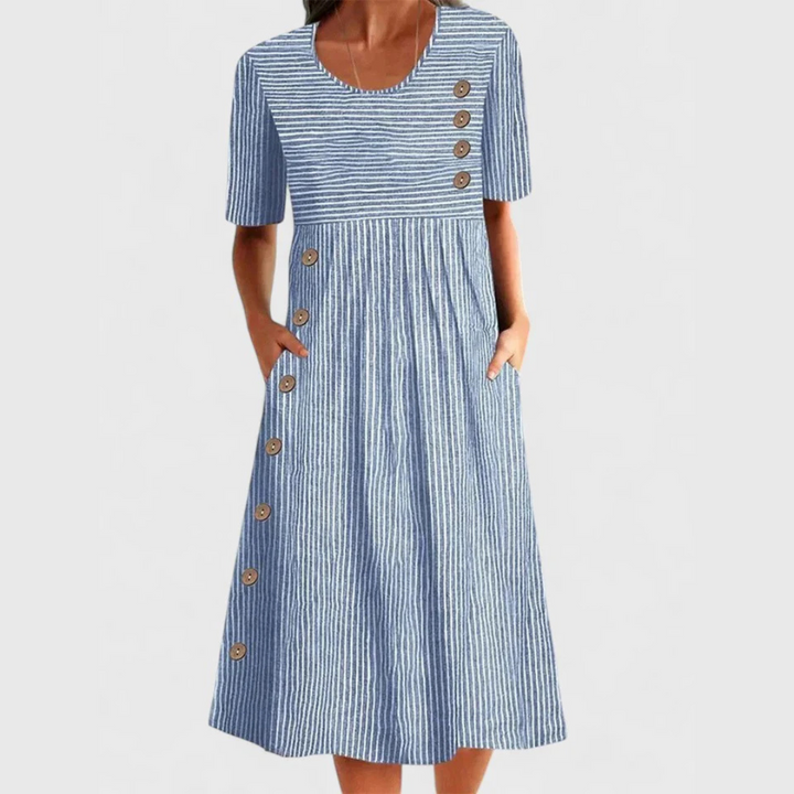 Marta | Women's Striped Midi Dress