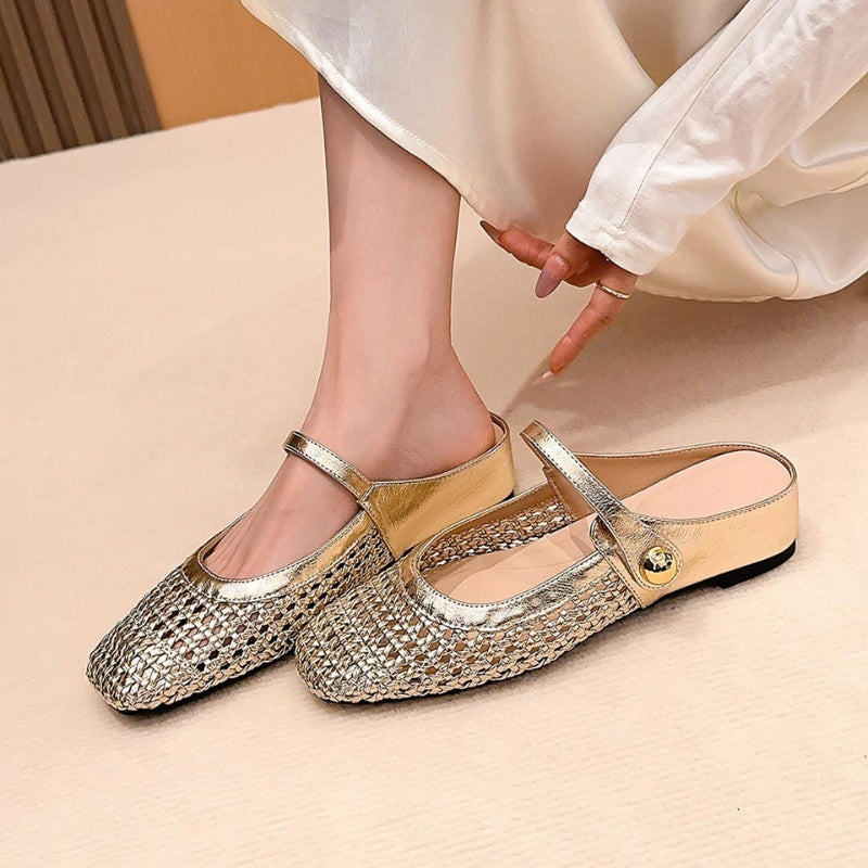 Ewa | Women's Orthopedic Ballet Flats with Strap