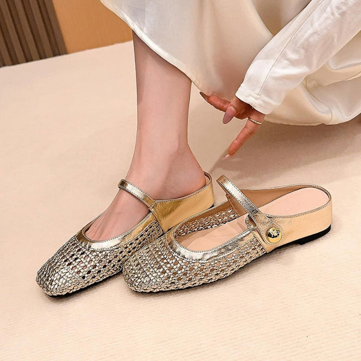 Ewa | Women's Orthopedic Ballet Flats with Strap