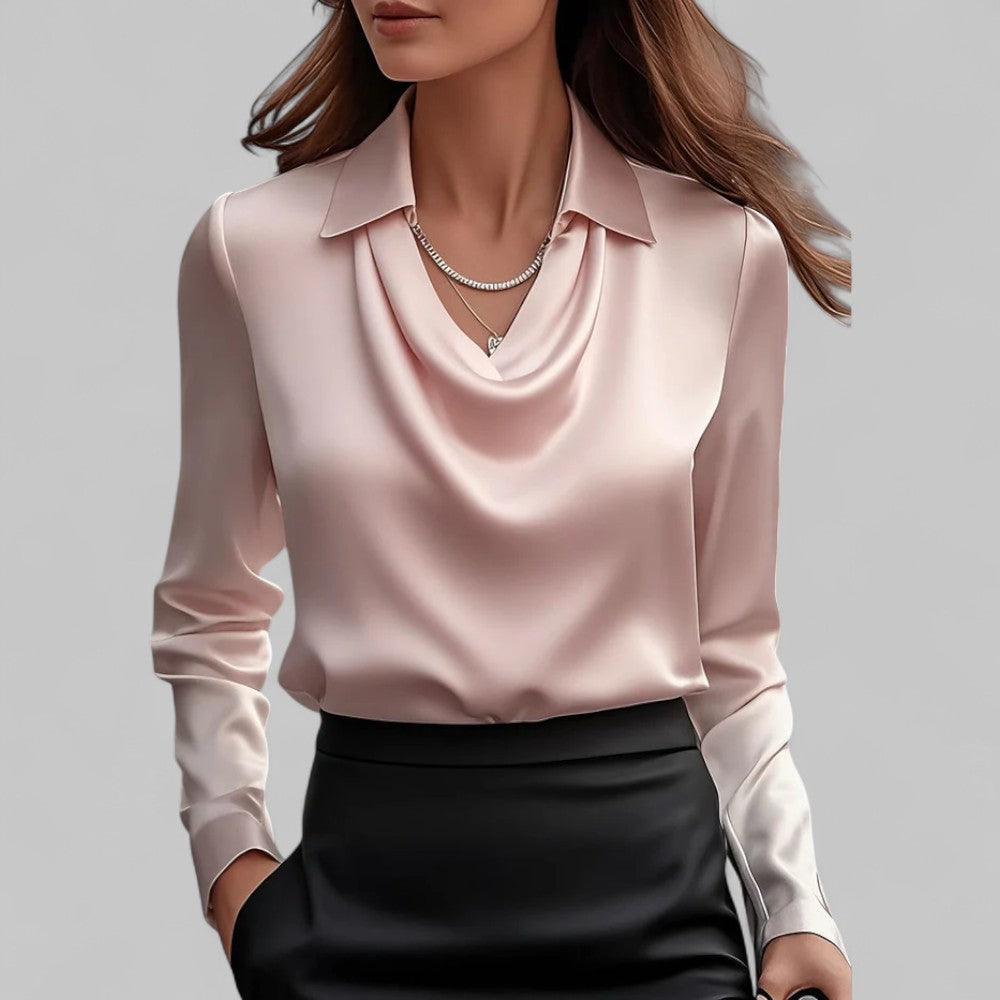Women's Blouse with a Water-Neckline