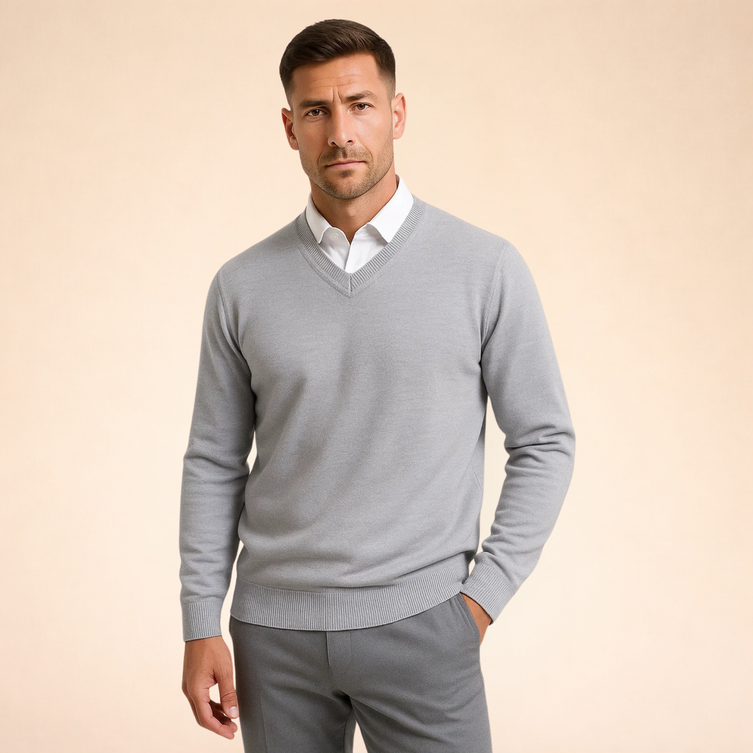Men's Cashmere V-Neck Jumper