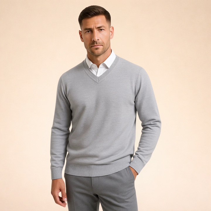 Men's Cashmere V-Neck Jumper