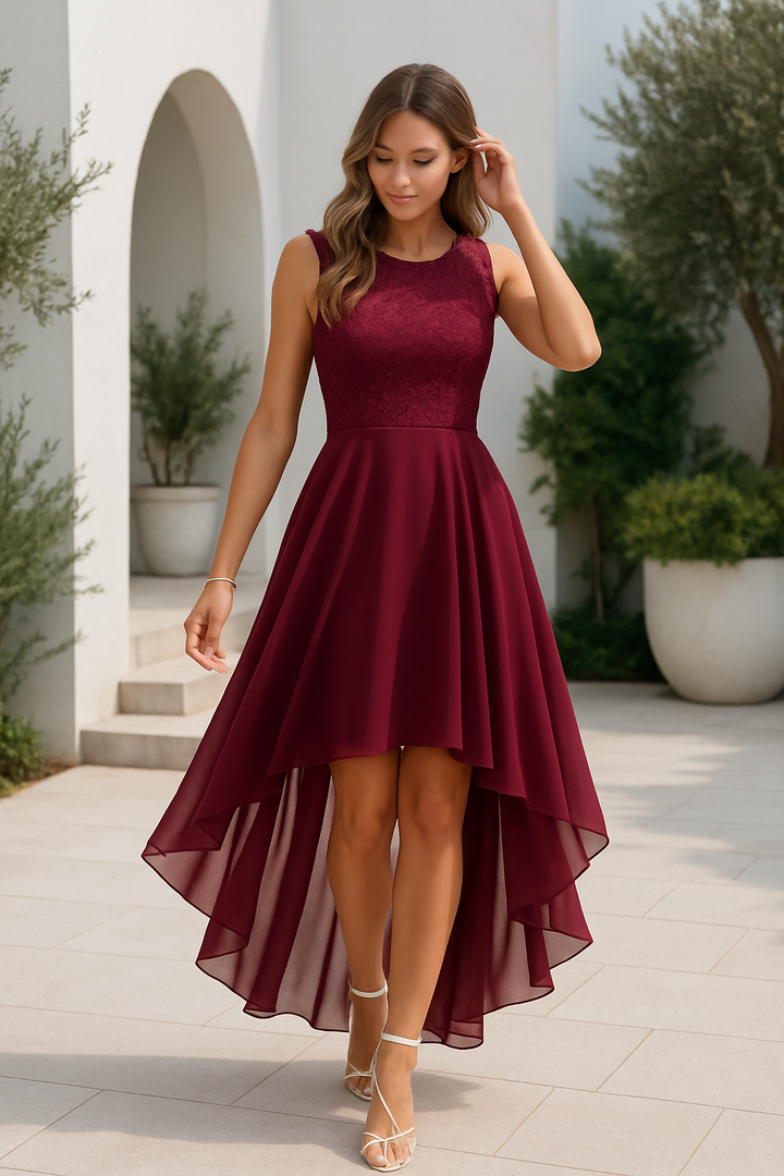 Danica | Women's Asymmetrical Midi Wedding Dress