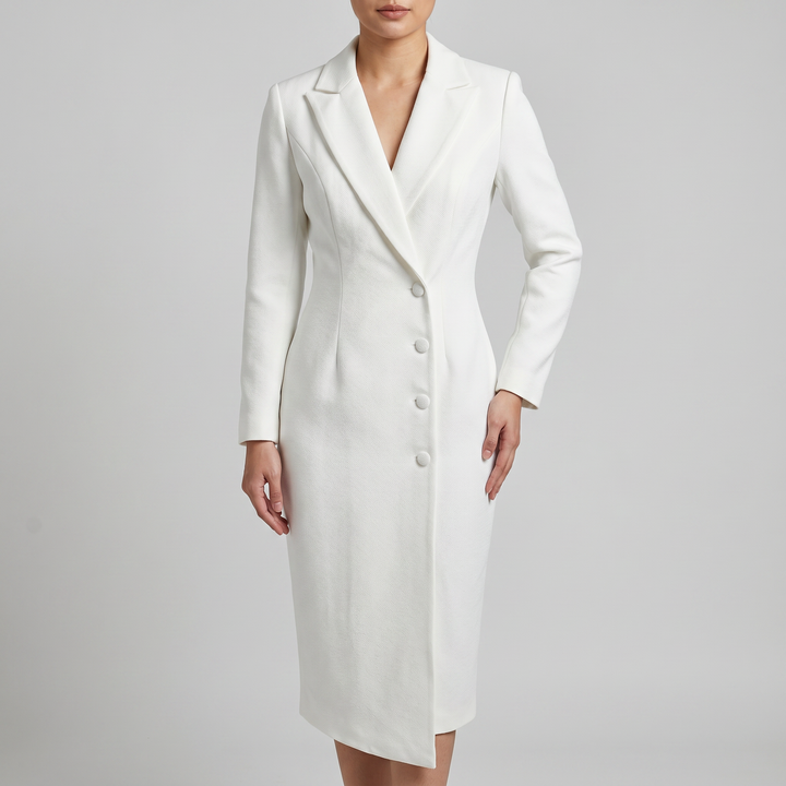 Renata | Elegant Midi Dress with Collar