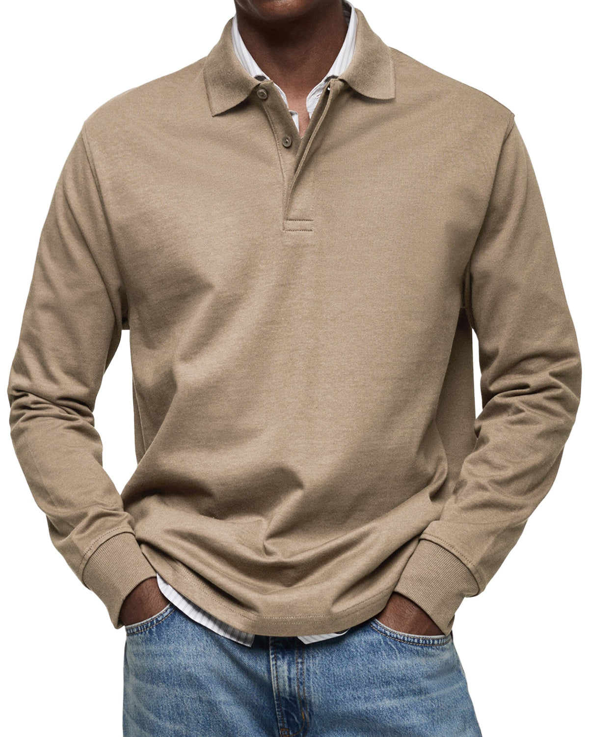 Men's Classic Long Sleeve Polo Shirt