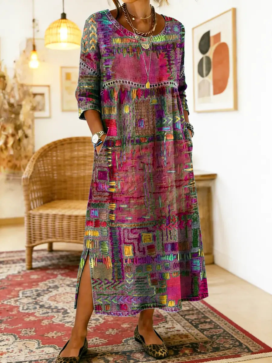 Women's Denim Patchwork Dress