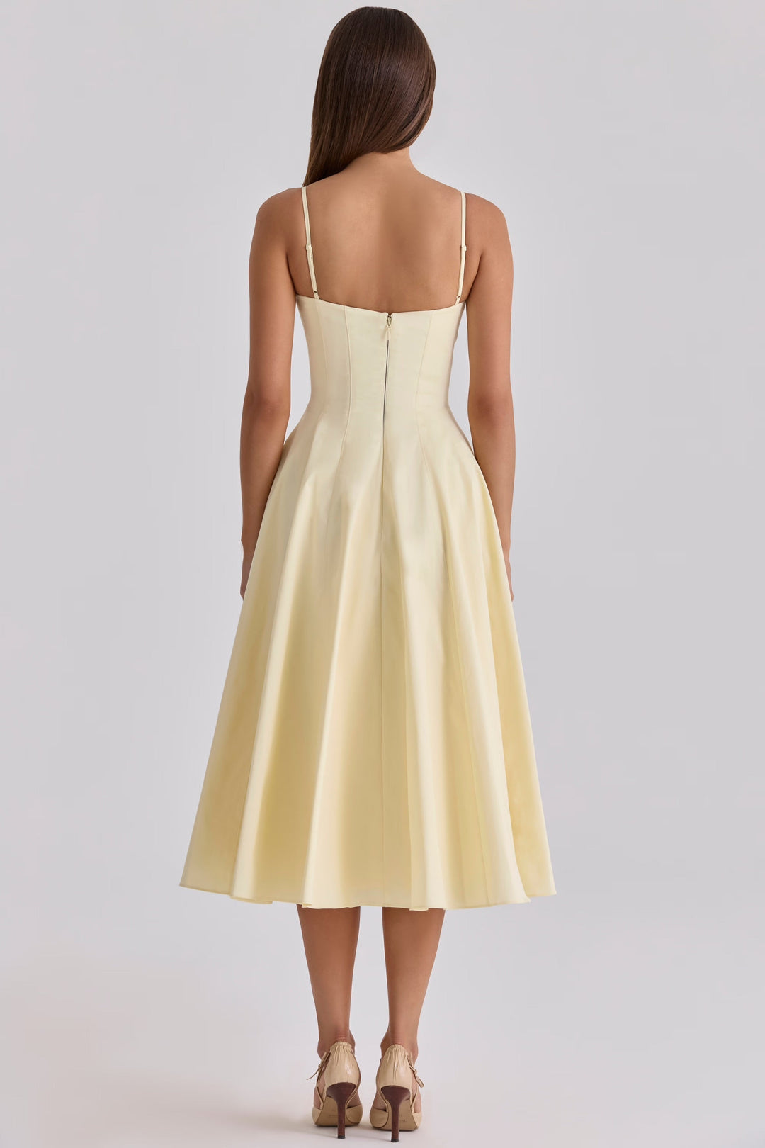 Women's Gathered Bust Midi Dress