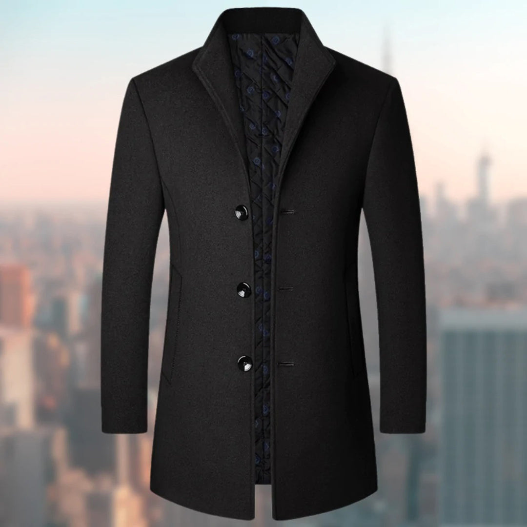 Men's Single-Breasted Trench Coat