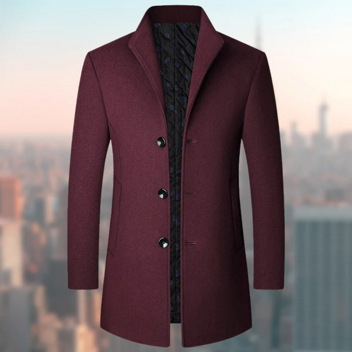 Men's Single-Breasted Trench Coat