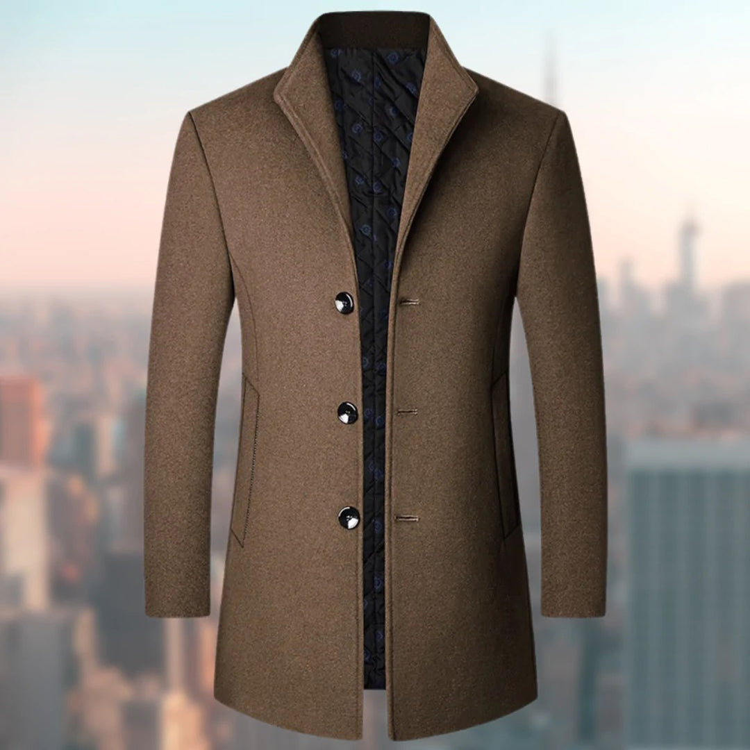 Men's Single-Breasted Trench Coat