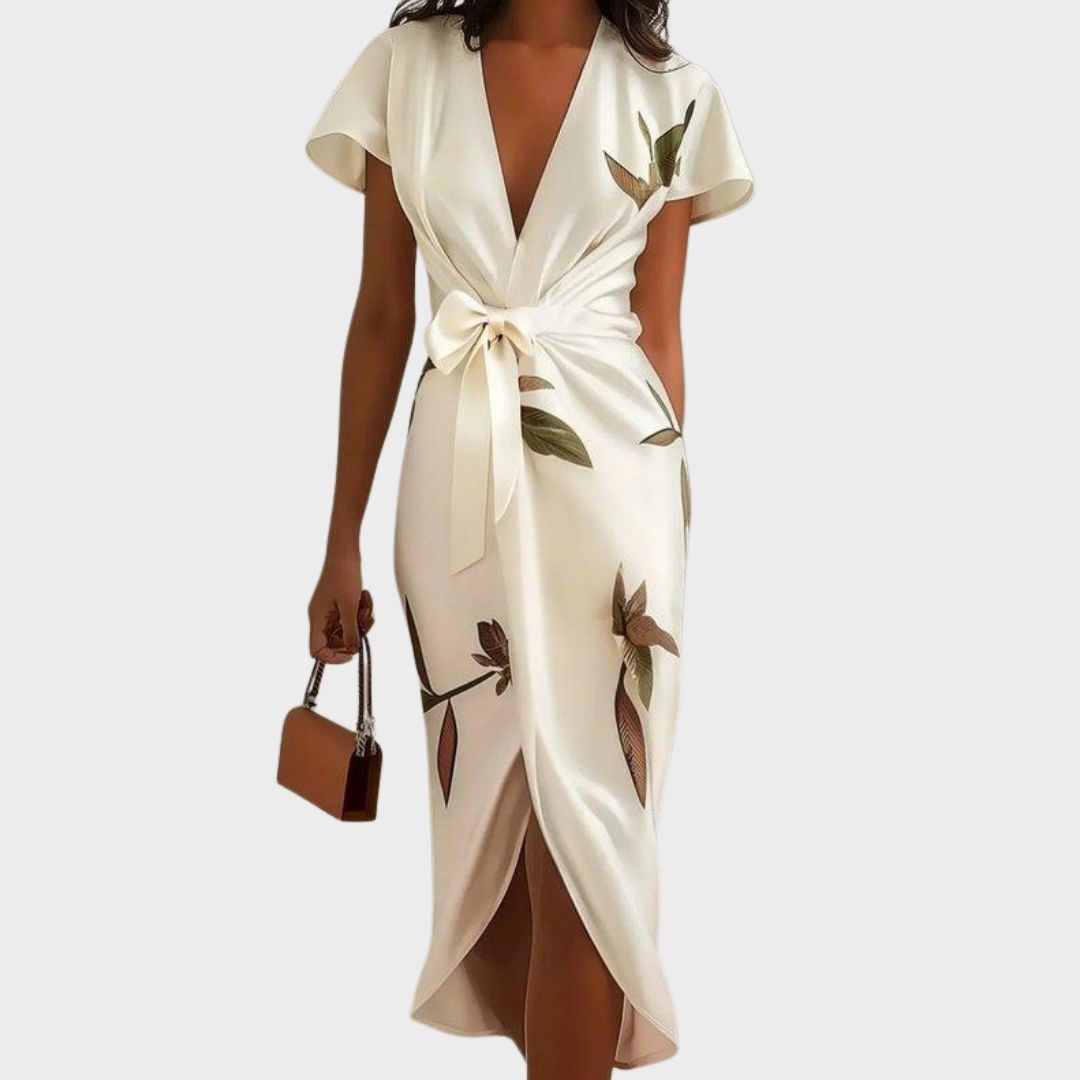 Women's Wedding Guest Wrap Midi Dress