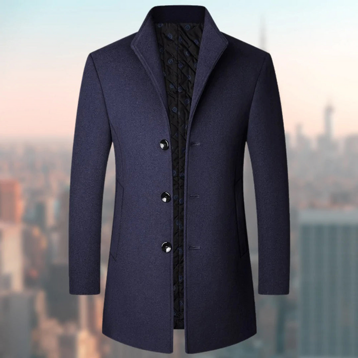 Men's Single-Breasted Trench Coat