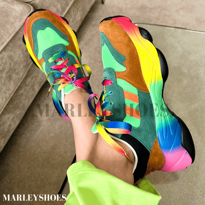 Women's Arch Support Rainbow Sneakers