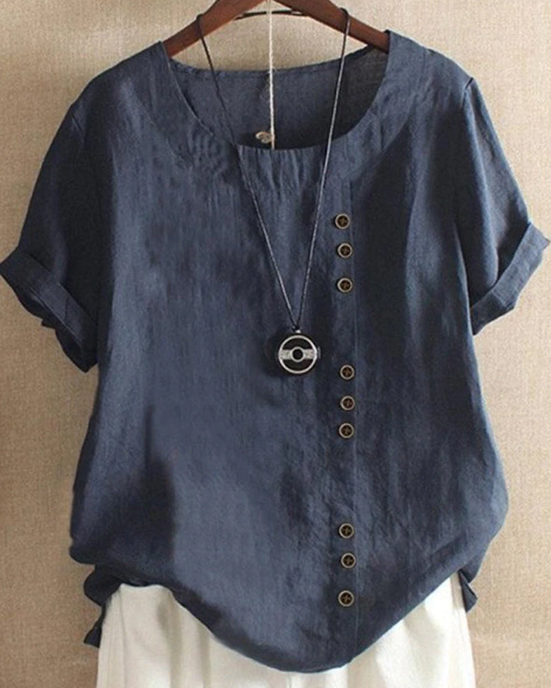 Women's Summer Blouse With Buttons