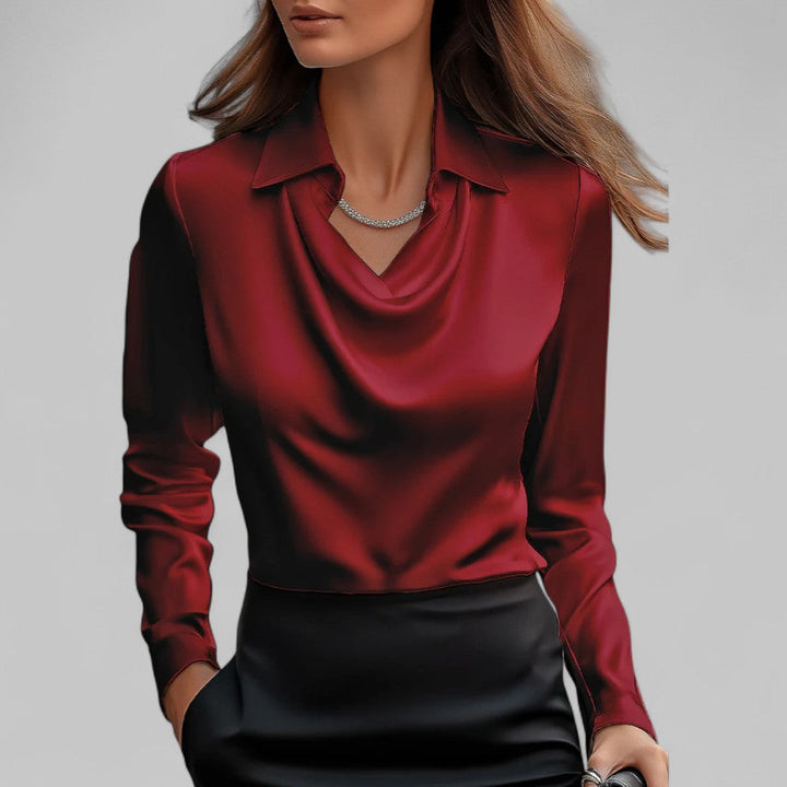 Women's Blouse with a Water-Neckline