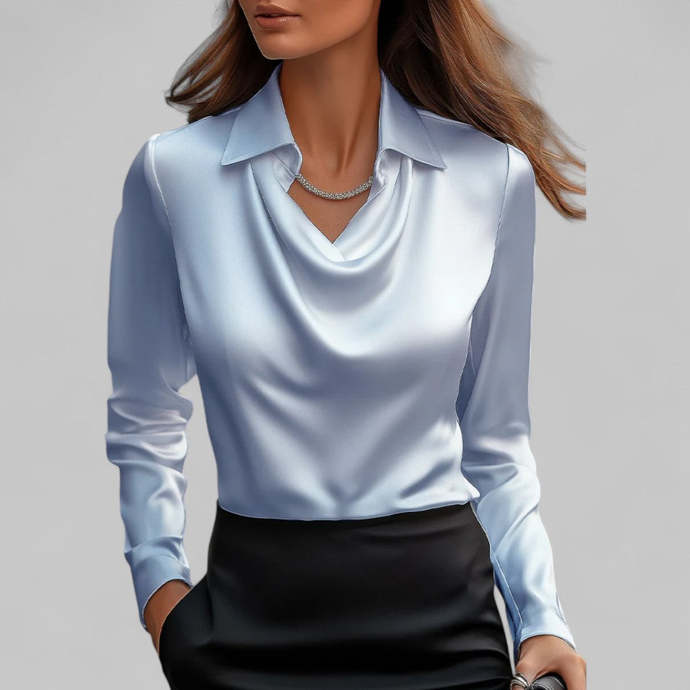 Women's Blouse with a Water-Neckline