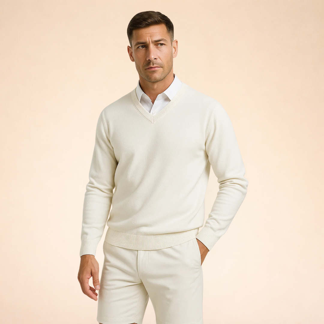 Men's Cashmere V-Neck Jumper