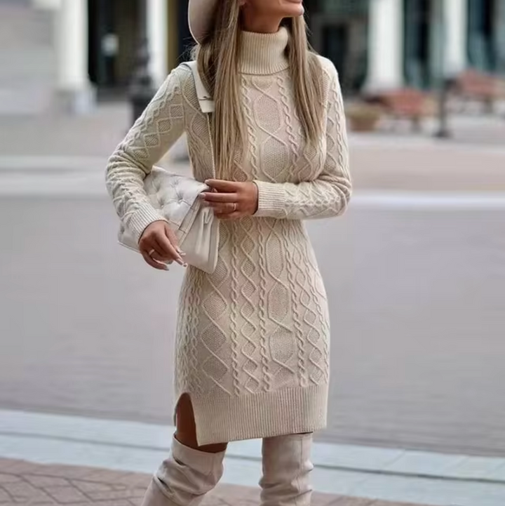 Women's Cable Knit Jumper Dress