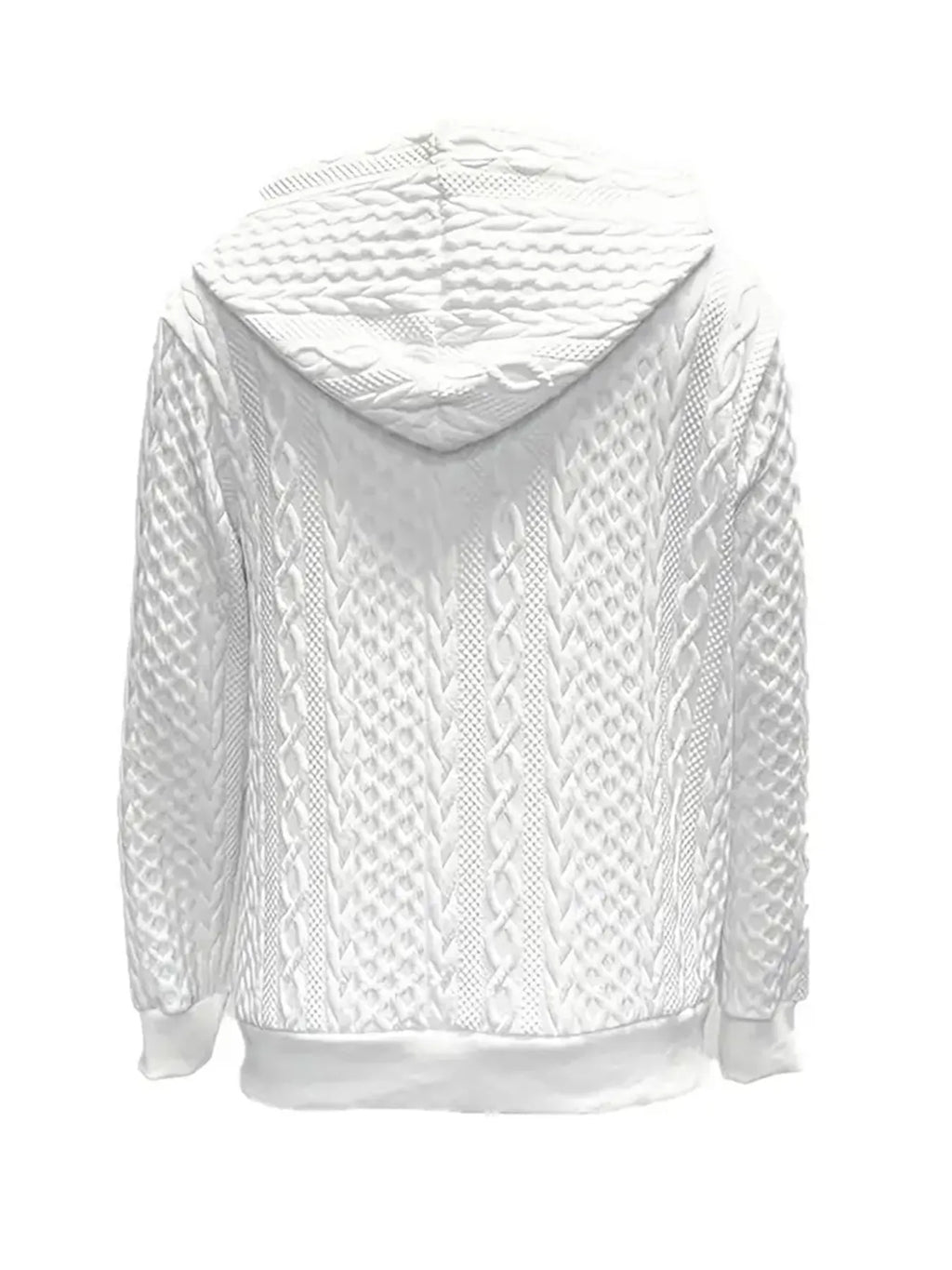 Veste zippée à capuche en jacquard pour femme