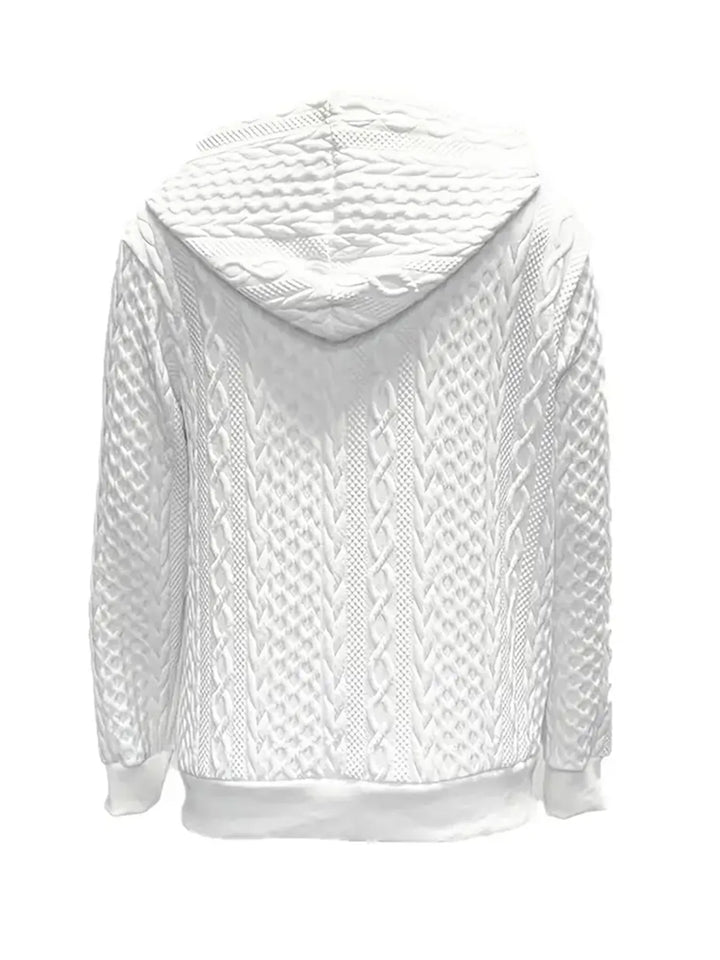 Women's Jacquard Hooded Zip Jacket
