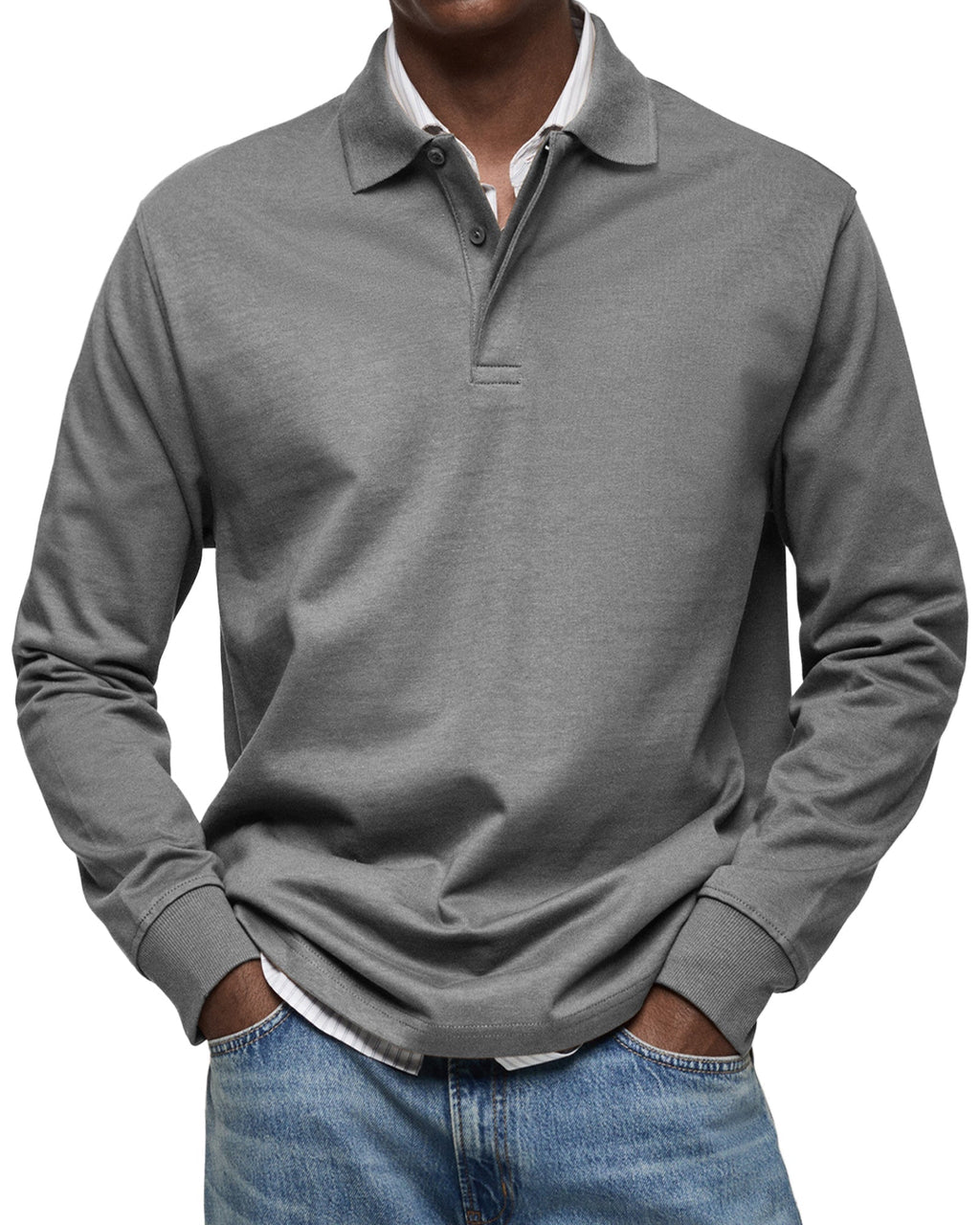 Men's Classic Long Sleeve Polo Shirt