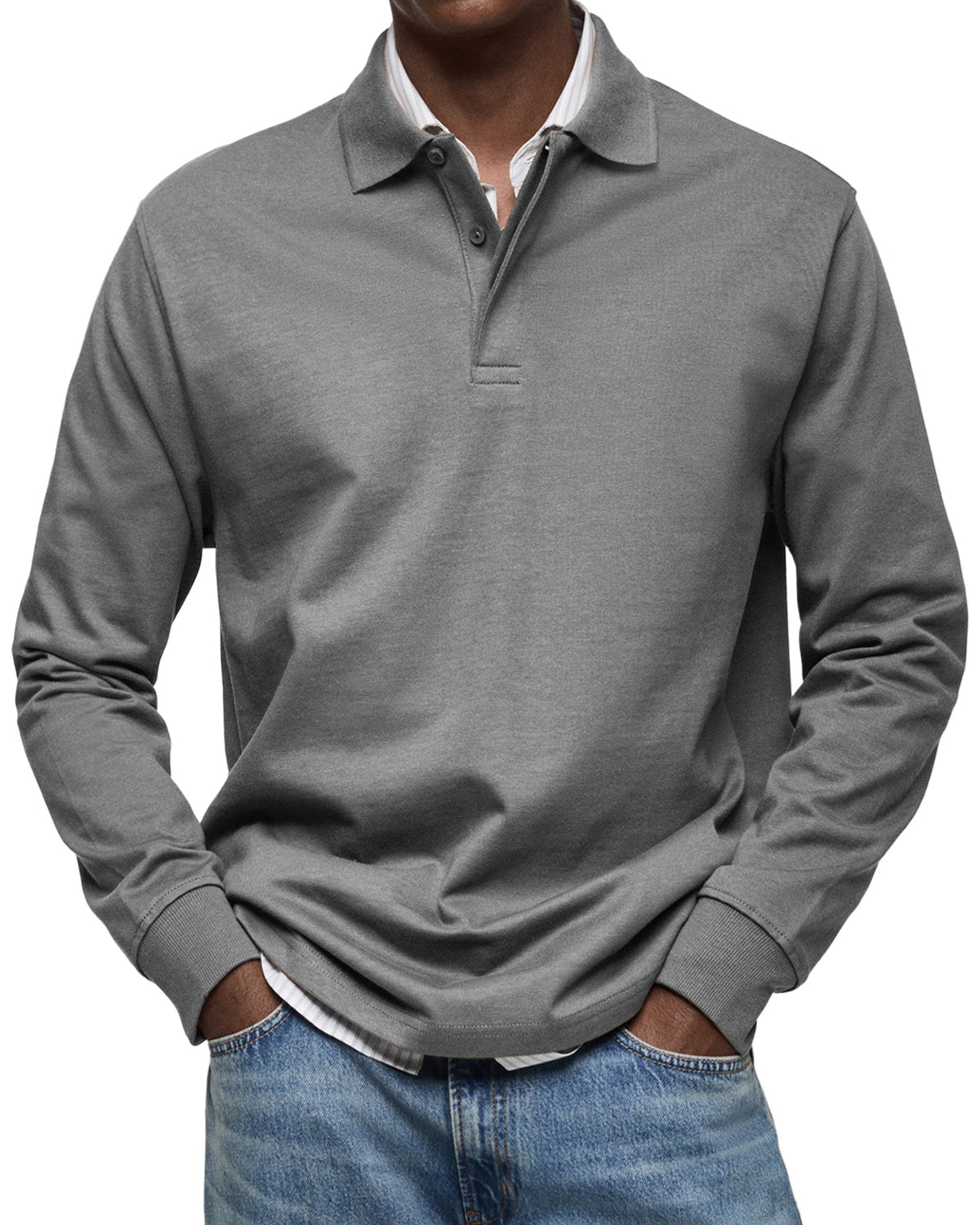Men's Classic Long Sleeve Polo Shirt
