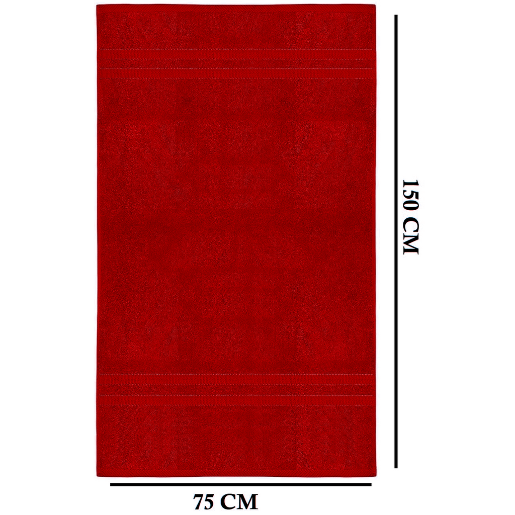 4-Piece Bath Towel Set with Quick-Dry Cotton Terry and Dobby Border - Image 2