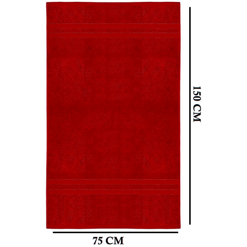 4-Piece Bath Towel Set with Quick-Dry Cotton Terry and Dobby Border - Image 2