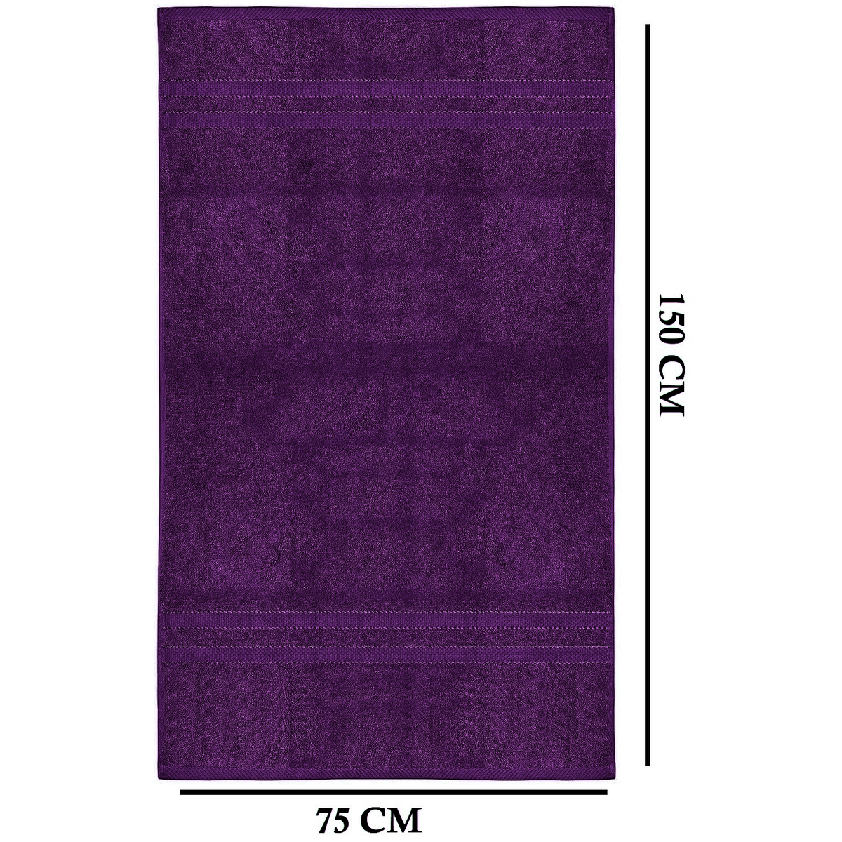 4-Piece Bath Towel Set with Quick-Dry Cotton Terry and Dobby Border - Image 23
