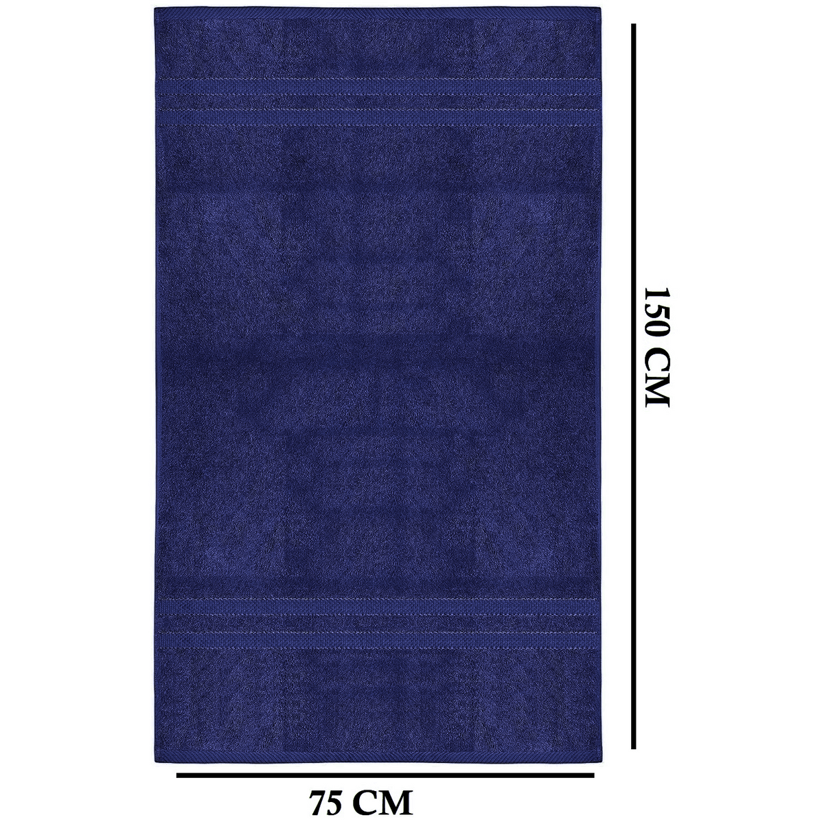 4-Piece Bath Towel Set with Quick-Dry Cotton Terry and Dobby Border - Image 32