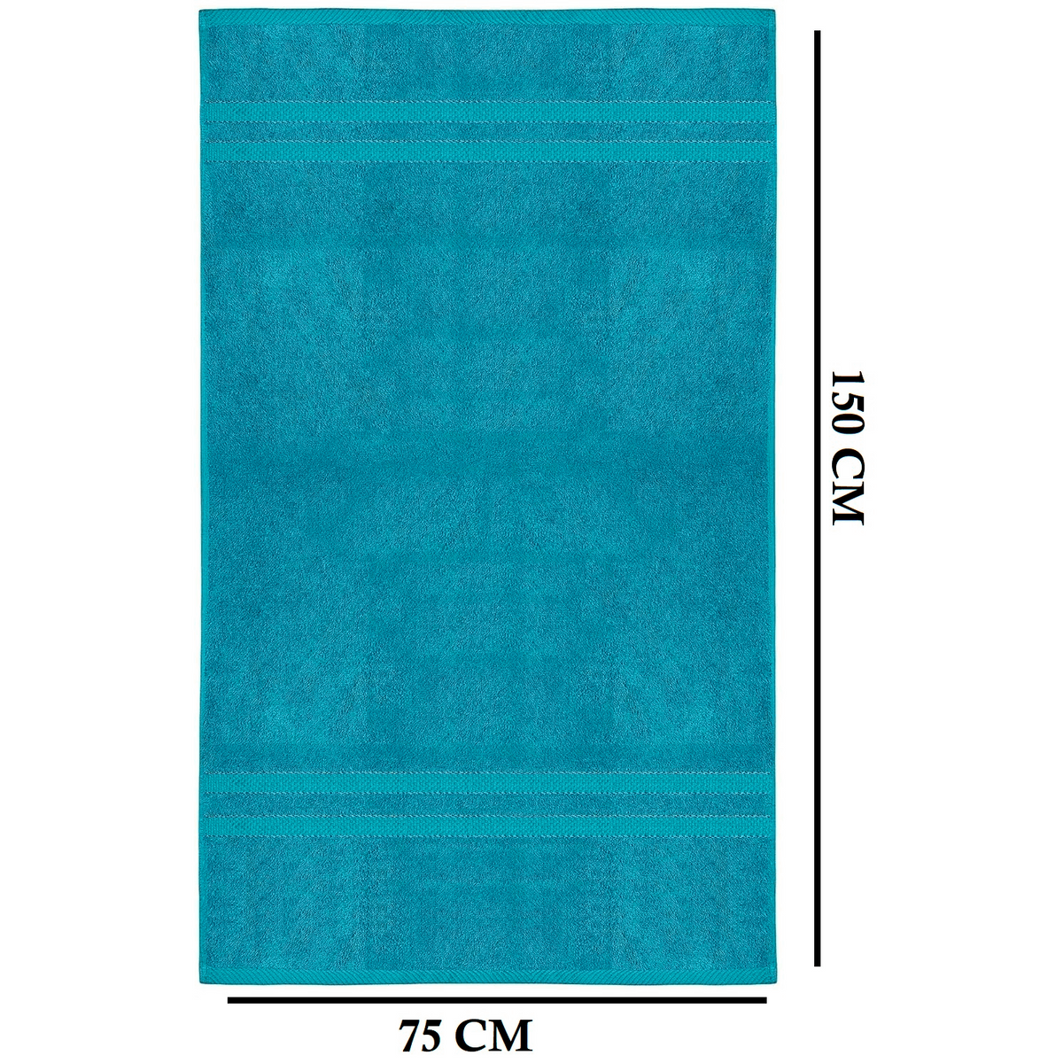 4-Piece Bath Towel Set with Quick-Dry Cotton Terry and Dobby Border - Image 35