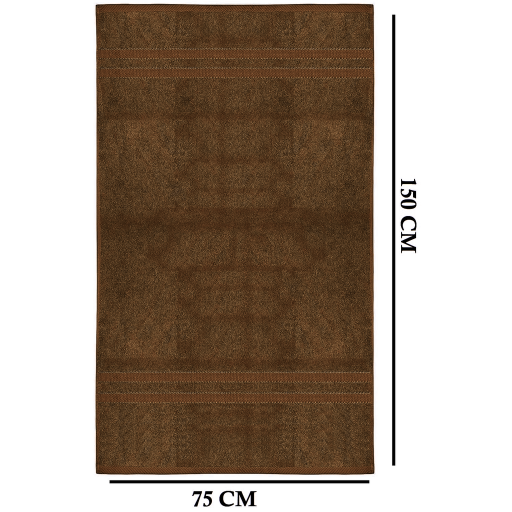 4-Piece Bath Towel Set with Quick-Dry Cotton Terry and Dobby Border - Image 41