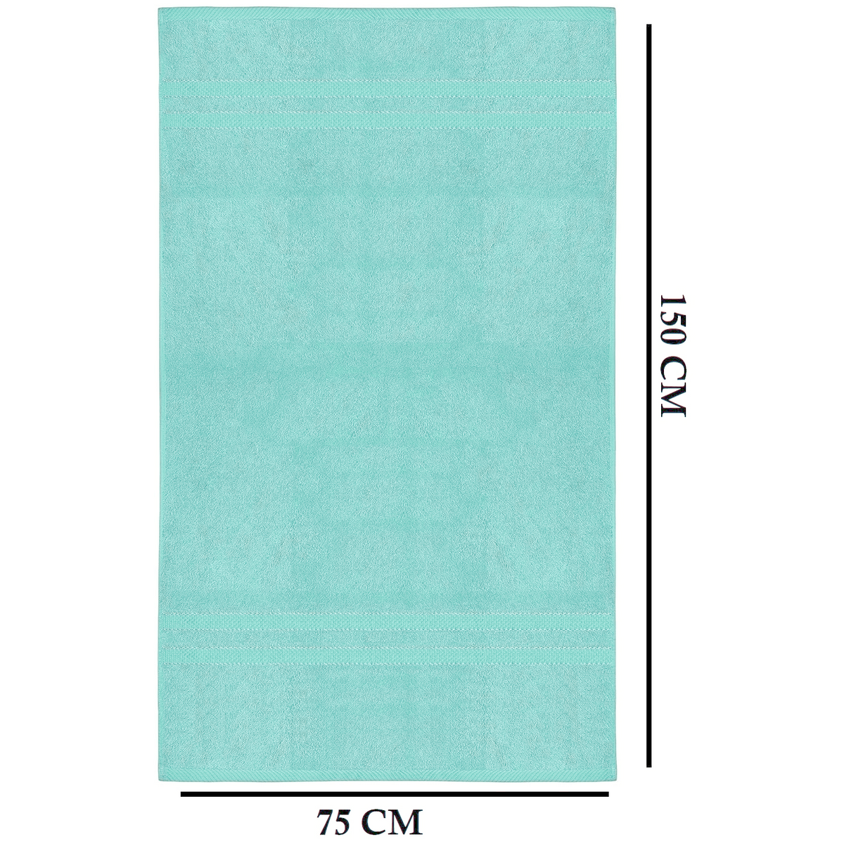4-Piece Bath Towel Set with Quick-Dry Cotton Terry and Dobby Border - Image 8