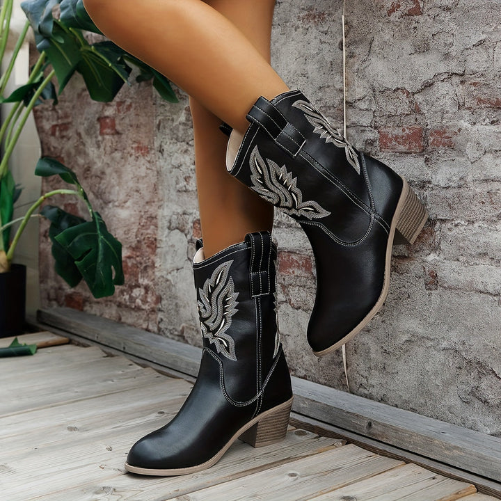 Women's Mid-Calf Western Cowboy Boots