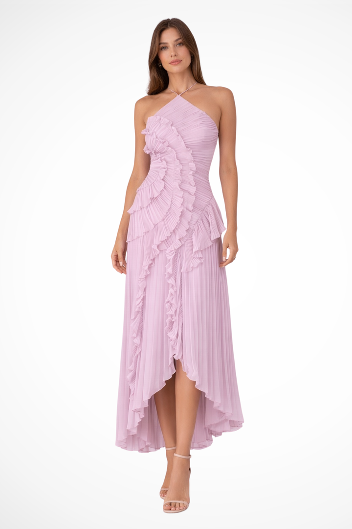Women's Wedding Guest Ruffle Maxi Dress