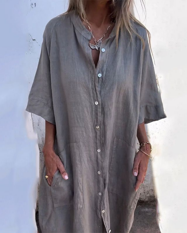 Justyna | Boho Shirt Dress with Tie