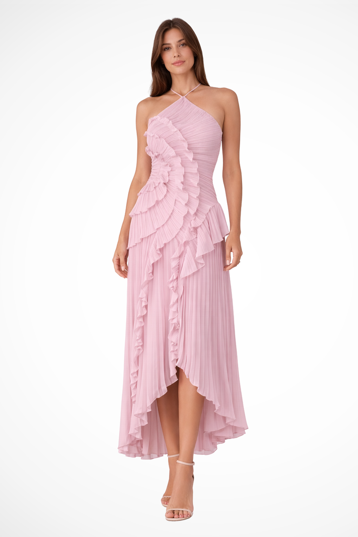 Women's Wedding Guest Ruffle Maxi Dress