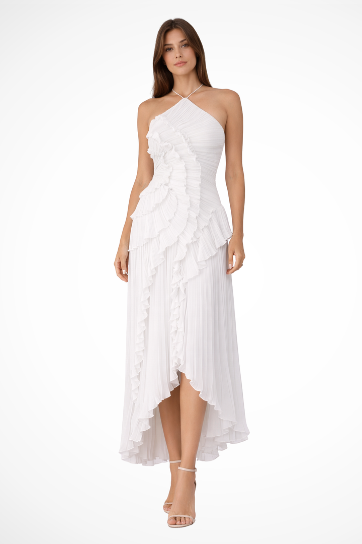 Women's Wedding Guest Ruffle Maxi Dress