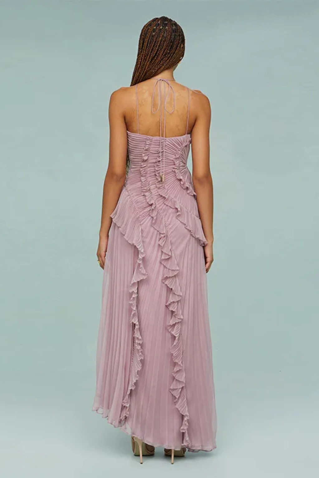 Women's Wedding Guest Ruffle Maxi Dress