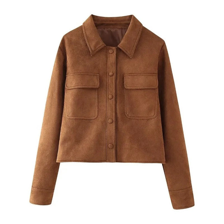 Women's Suede Effect Shirt Jacket