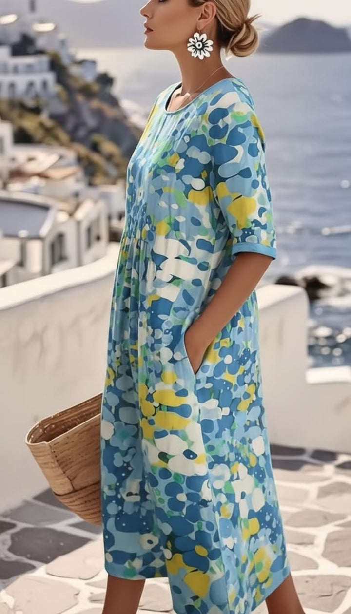 Women's Floral Wedding Guest Midi Dress
