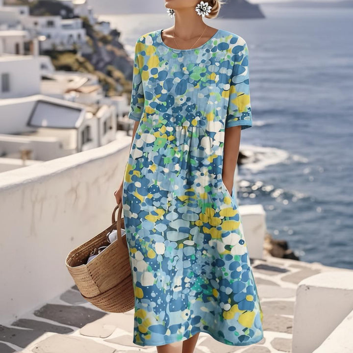 Women's Floral Wedding Guest Midi Dress