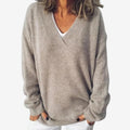 Women's V Neck Knit Jumper